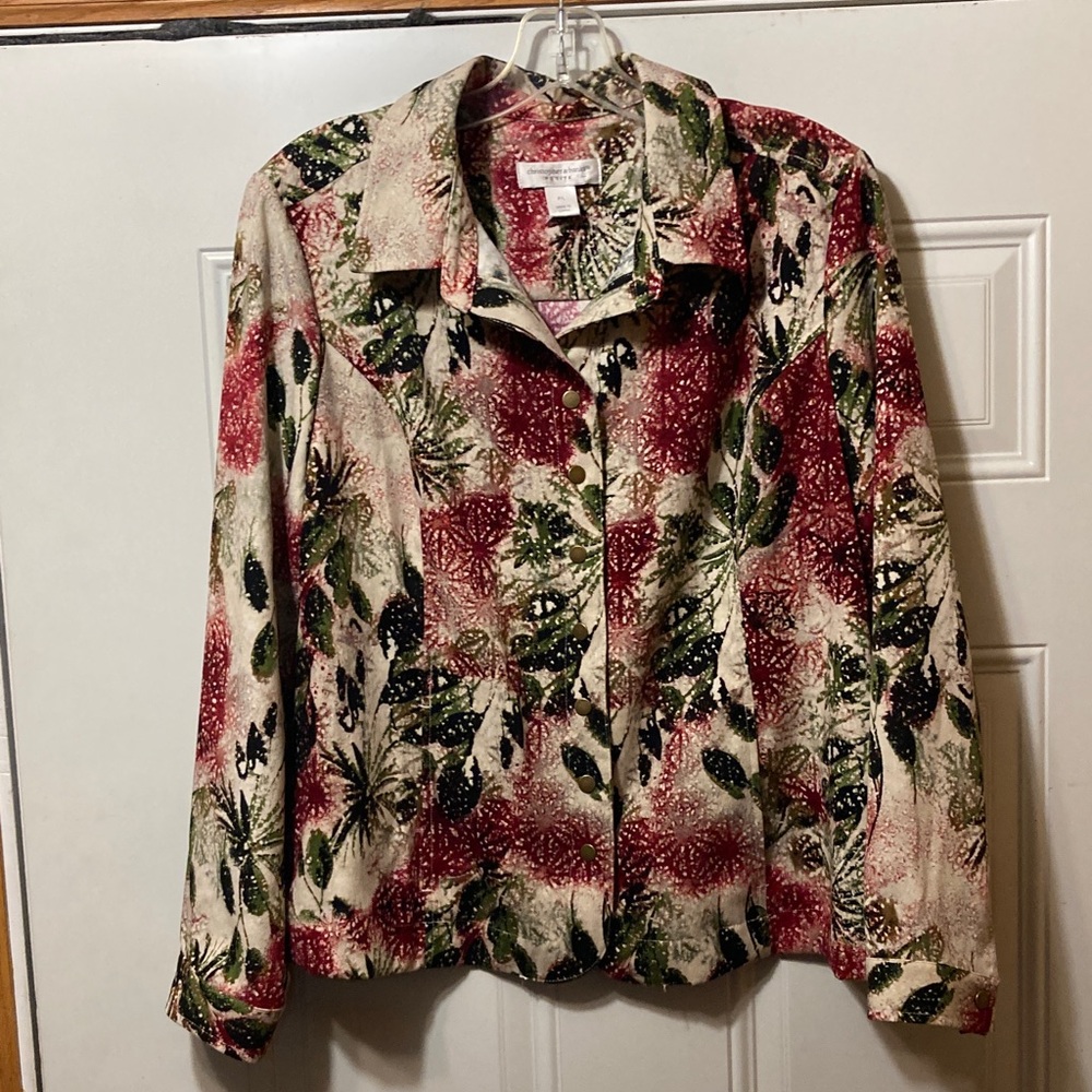 Christopher & Banks Floral Jacket PL